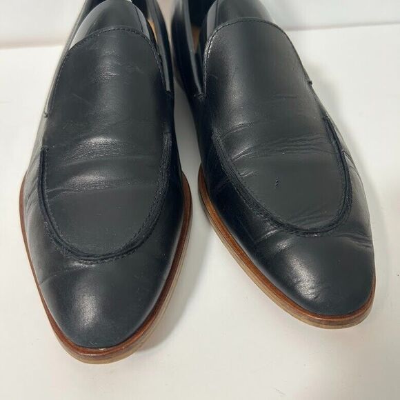 Everlane Black Leather Loafers with Natural Wood Heel - Picture 7 of 10